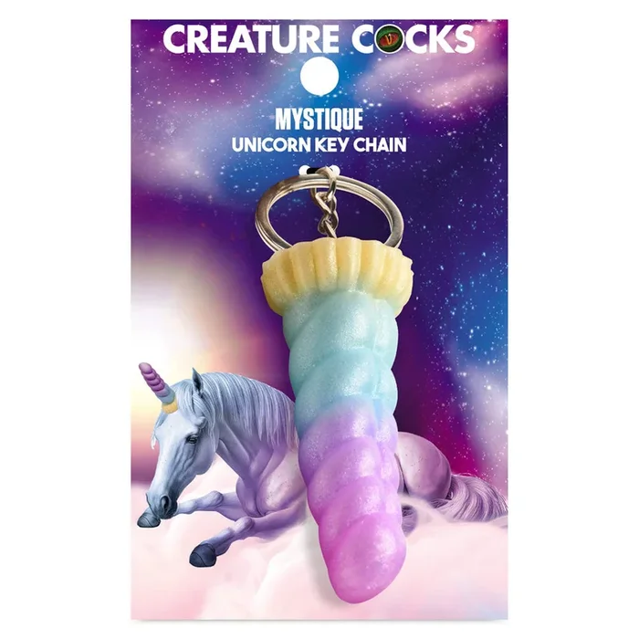 Creature Cocks Mystique Unicorn Keychain – Novelty Fantasy Dildo Keyring