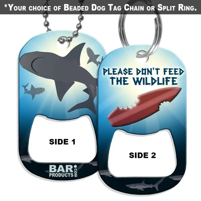 Dog Tag Bottle Opener – Shark Attack