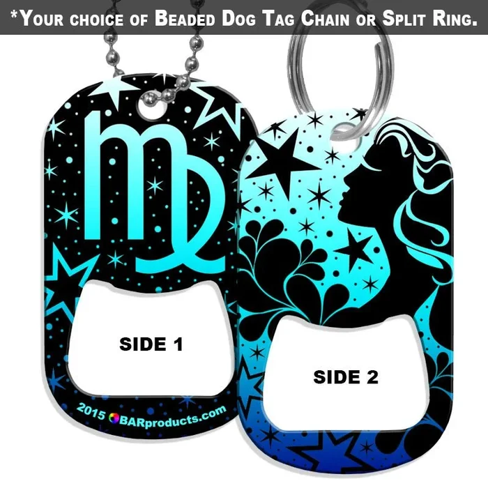 Dog Tag Bottle Opener – Zodiac Sign – Virgo