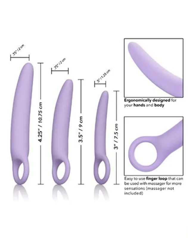 Dr. Laura Berman Intimate Basics Alena Silicone Dialators Set Purple 2 Each