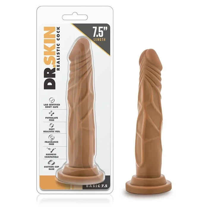 Dr. Skin Basic 7.5 Realistic 7.5 in. Dildo Tan