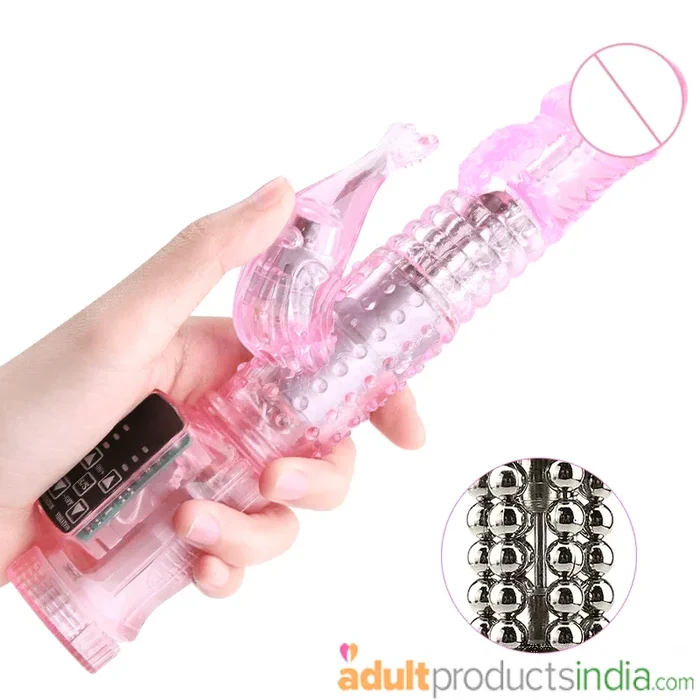 Dual Rotating Rabbit Vibrator – Pink / Purple