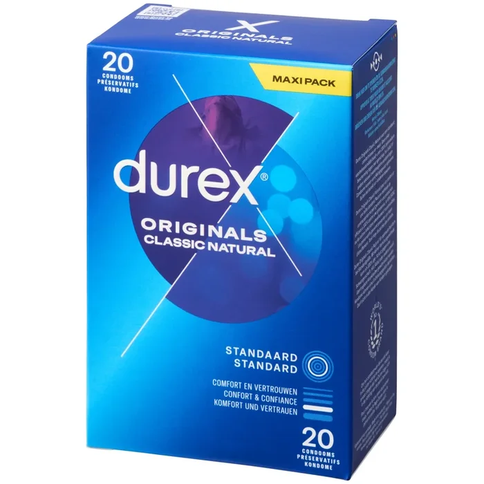 Durex Originals Classic Natural Condoms 20 Pack