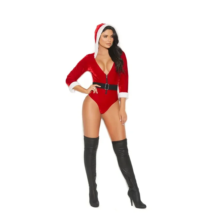 Elegant Moments Santa’s Tease Costume – Red Small