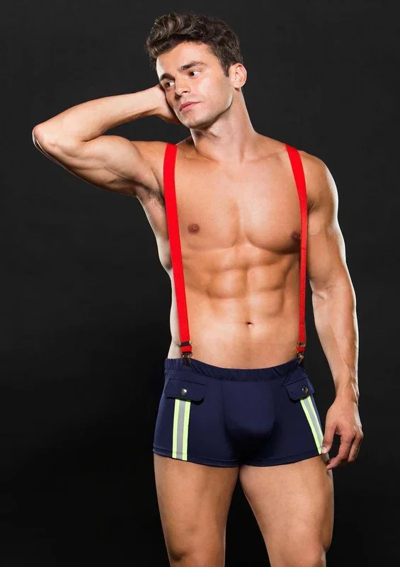 Envy Fireman Bottom With Suspenders 2 Pc Multi M/L