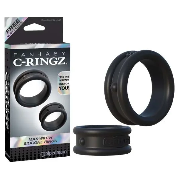 Fantasy C-Ringz Max Width Silicone Rings – Cock Rings – Set of 2