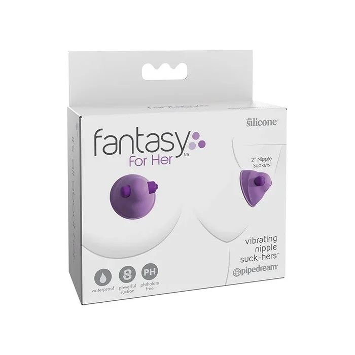 Fantasy For Her Silicone Vibrating Nipple Suck-Hers Purple