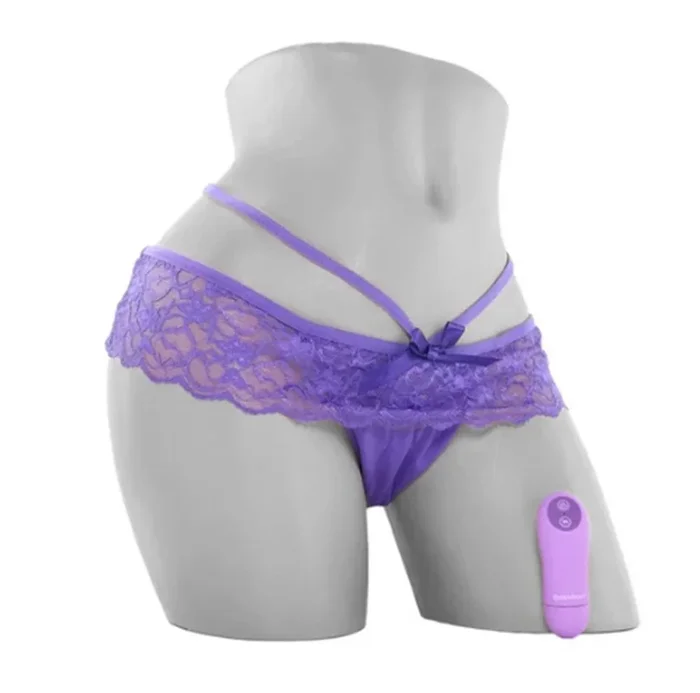 Fantasy Fore Her Thrill Her Crotchless Vibrating Panties Purple