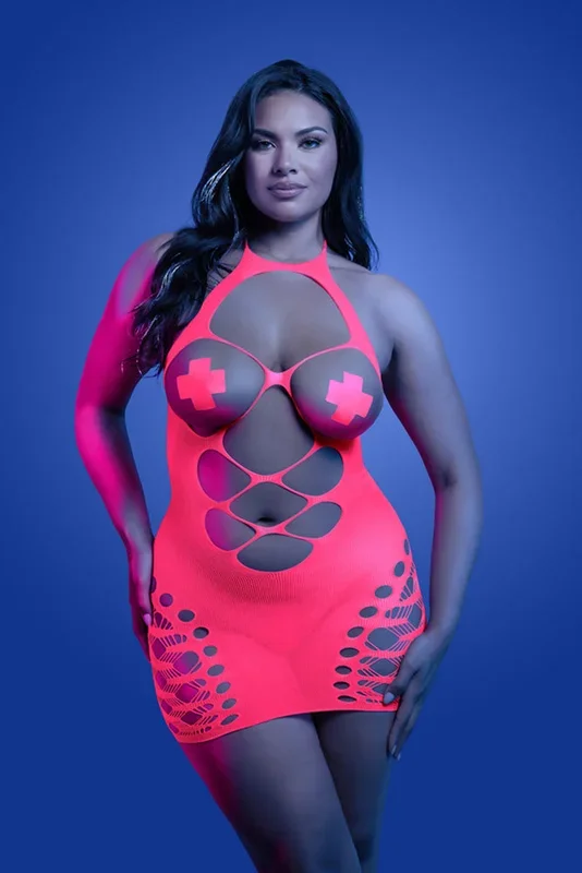 Fantasy Lingerie – Glow – Aphrodisiac Dress & Pasties – Plus Size