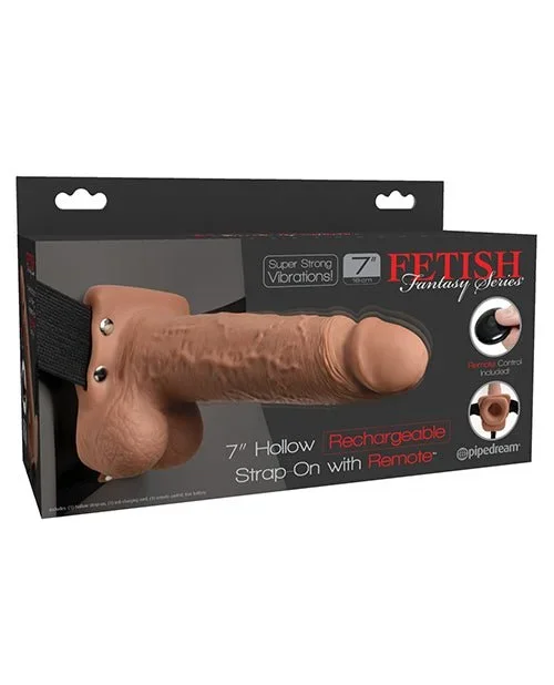 Fetish Fantasy Series 7″ Hollow Rechargeable Strap On W/remote