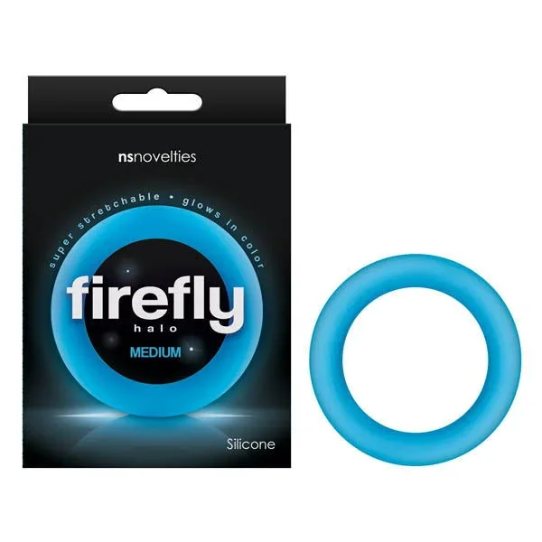 Firefly Halo Glow-in-the-Dark Cock Ring – Medium Blue