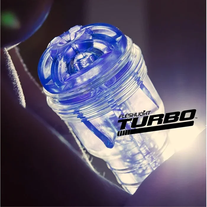 Fleshlight Turbo Thrust Blowjob Simulator: Advanced Male Masturbation Sleeve – Blue Ice