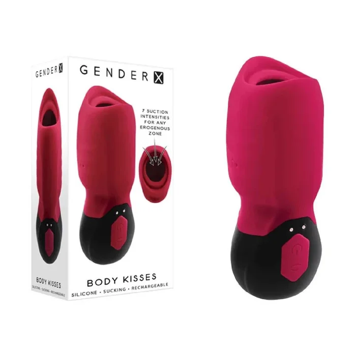 Gender X BODY KISSES Sucking Stimulator – Red/Black