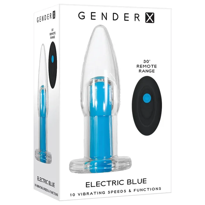 Gender X Electric Blue Remote Plug
