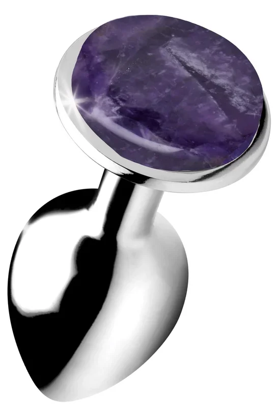 Genuine Amethyst Gemstone Anal Plug – Small