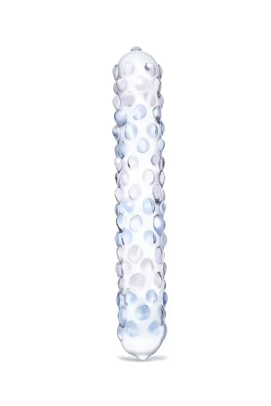 Gläs – Purple Rose – 7″ Nubby Dildo – Clear