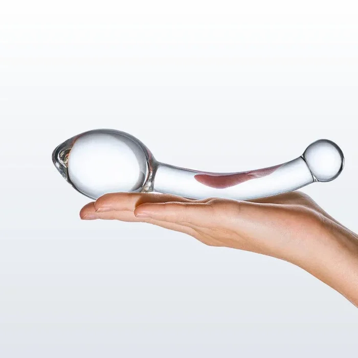 Gläs Pure Indulgence 8″ Glass Anal Slider Dildo