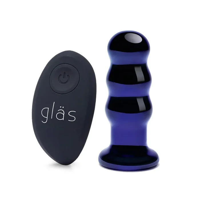 GLAS Rechargeable Ribbed Butt Plug 3.5″