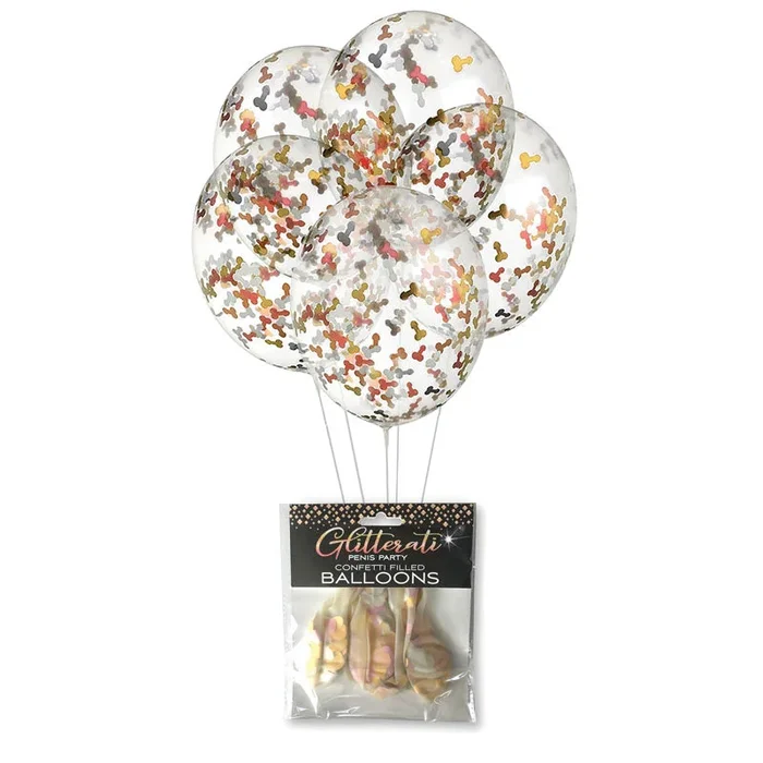 Glitterati – Confetti Balloons – Party Balloons – 5 Pack