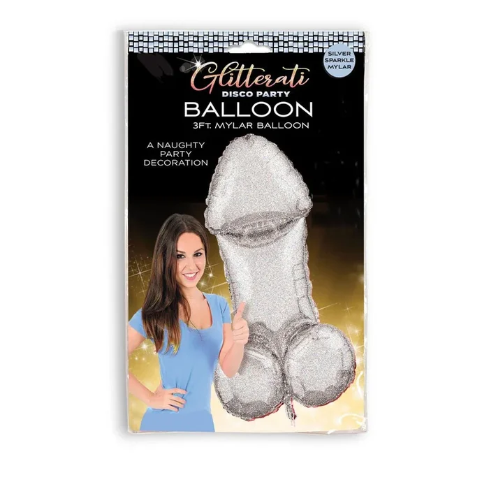 Glitterati – Disco Party Giant Penis Mylar Balloon – Hens Party Novelty – 90 cm Length
