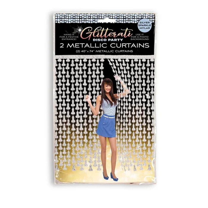 Glitterati – Penis Party Disco Metallic Curtains
