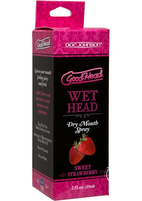 Goodhead Wet Head Dry Deep Throat Spray Sweet Strawberry 2 Ounce