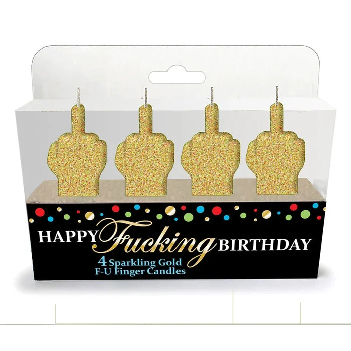 Happy Fucking Birthday FU Novelty Party Candles – Set of 4