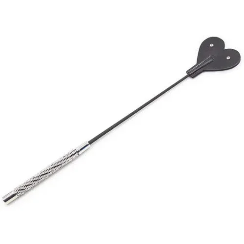 Heart Shaped Bdsm Crop with jeweled handle 48 cm