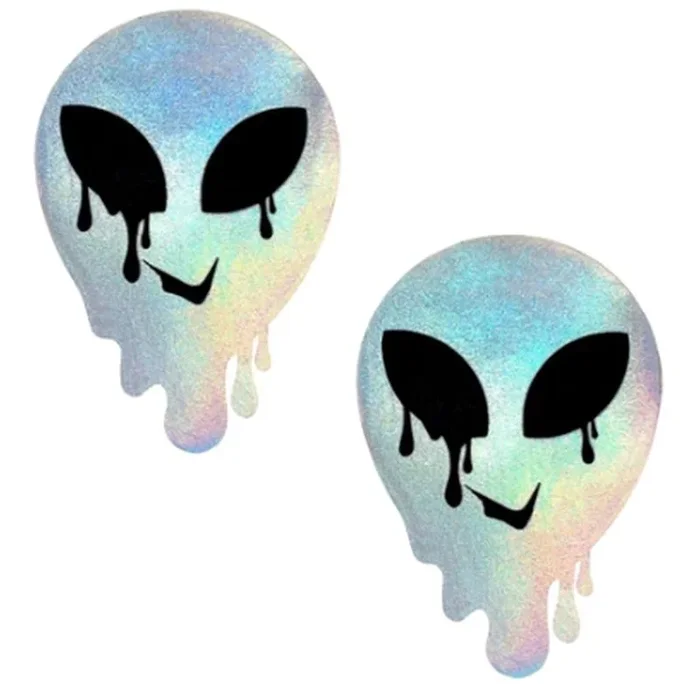 Holographic Melty Alien Pasties – Multi-Colour