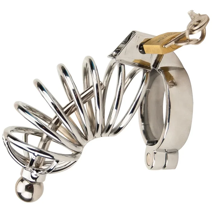 Impound Cork Screw Chastity Device with Penis Plug
