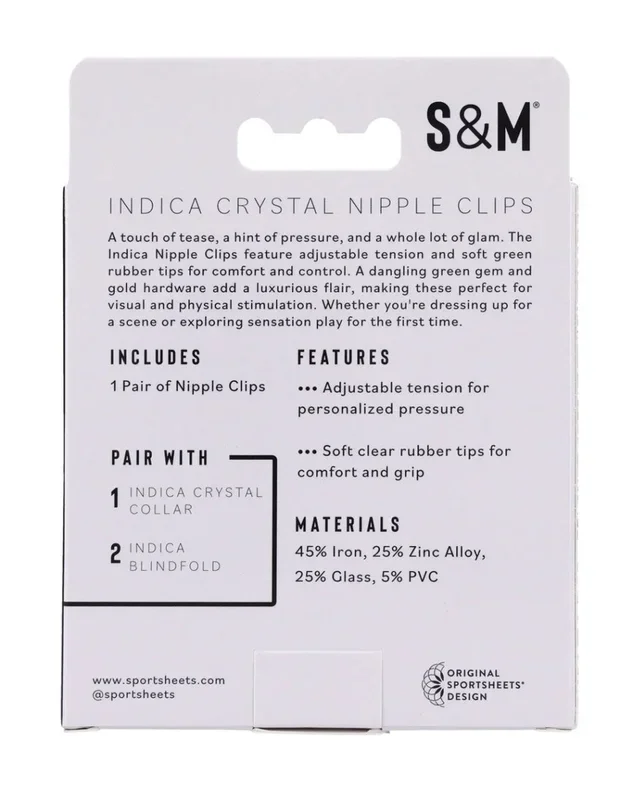 Indica Crystal Nipple Clips – Green