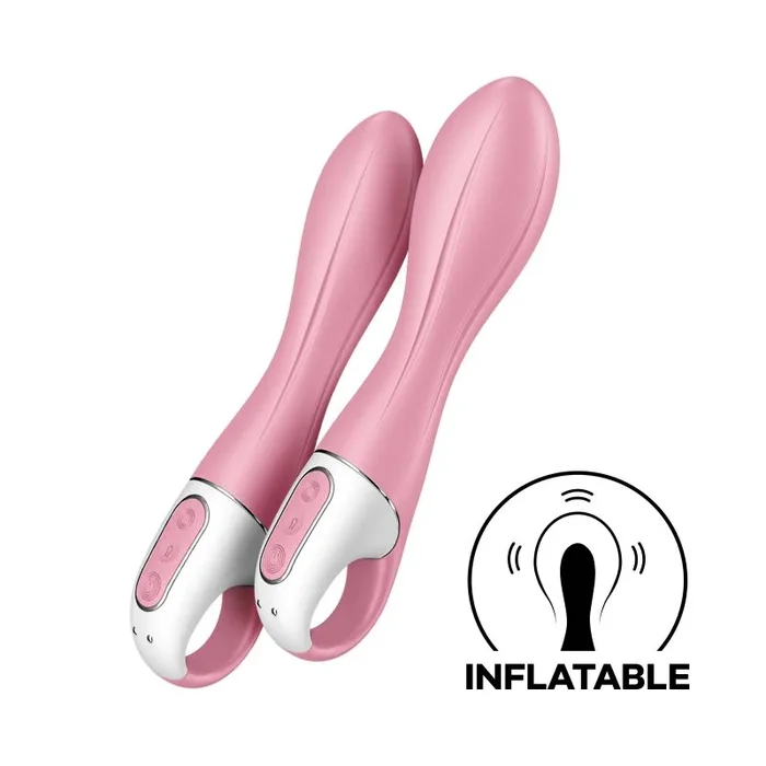 Inflatable G-Spot Vibe – Air Pump Vibrator 2 – Light Red