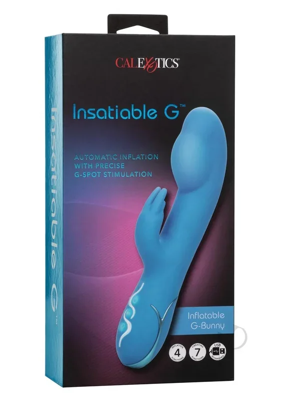 Insatiable G Inflatable G Bunny Blue Vibrator