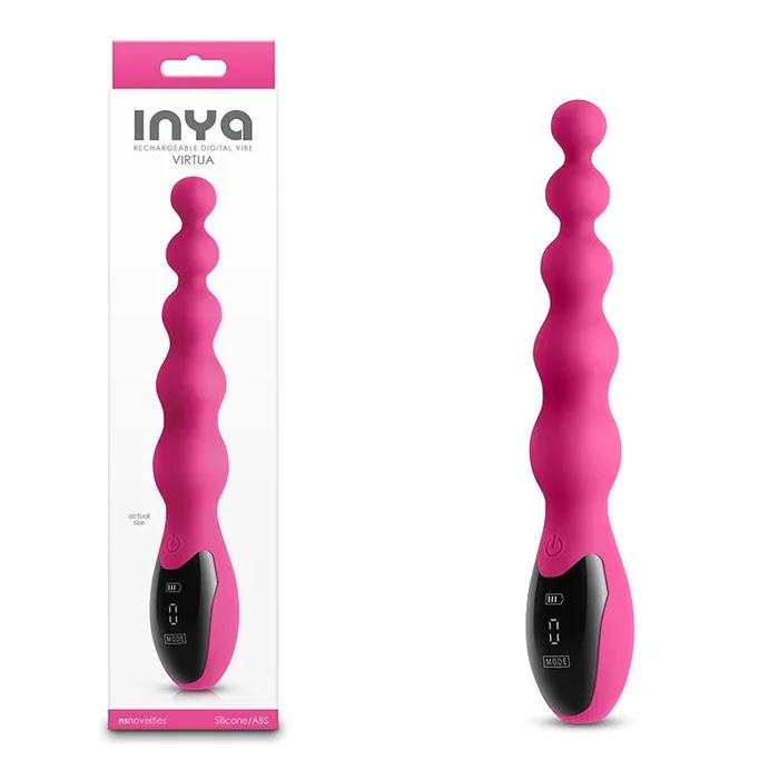 INYA Virtua – Pink – Pink 23.9 cm USB Rechargeable Beaded Vibrator