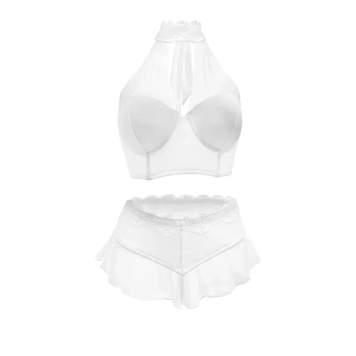 Jennifer Halter Top and Panty Powder White 3X