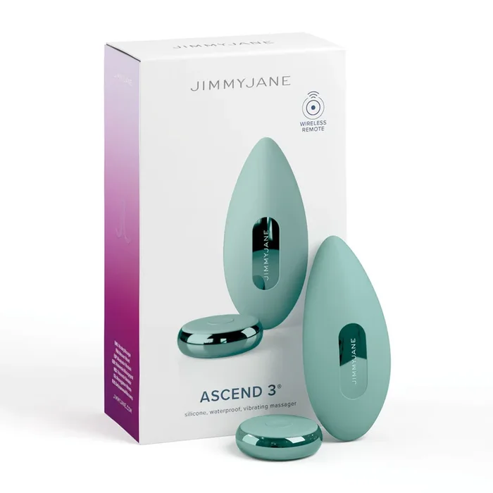 JimmyJane Ascend 3 – Teal 9 cm USB Rechargeable Stimulator with Wireless Remote