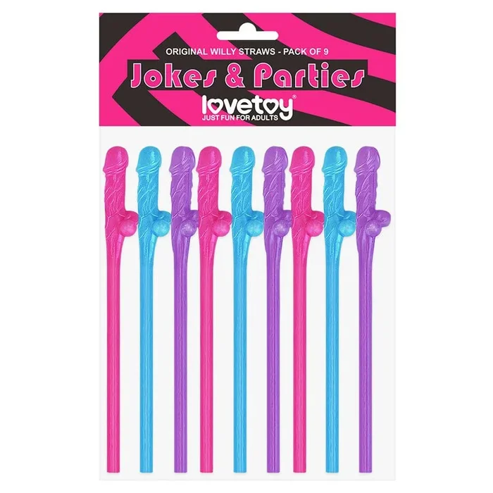 Jokes & Parties Original Willy Straws – Set of 9