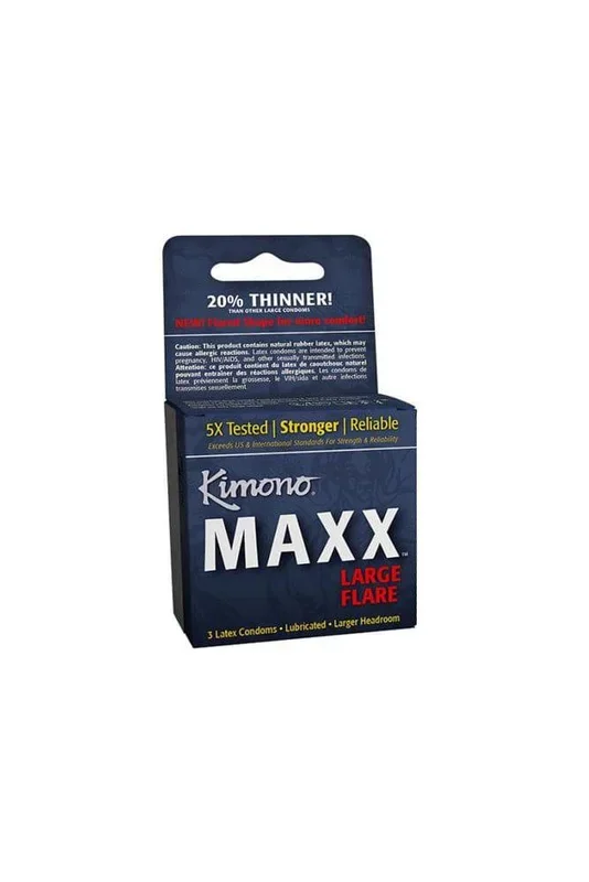 Kimono – Maxx Large Flare Condom – 3 pack