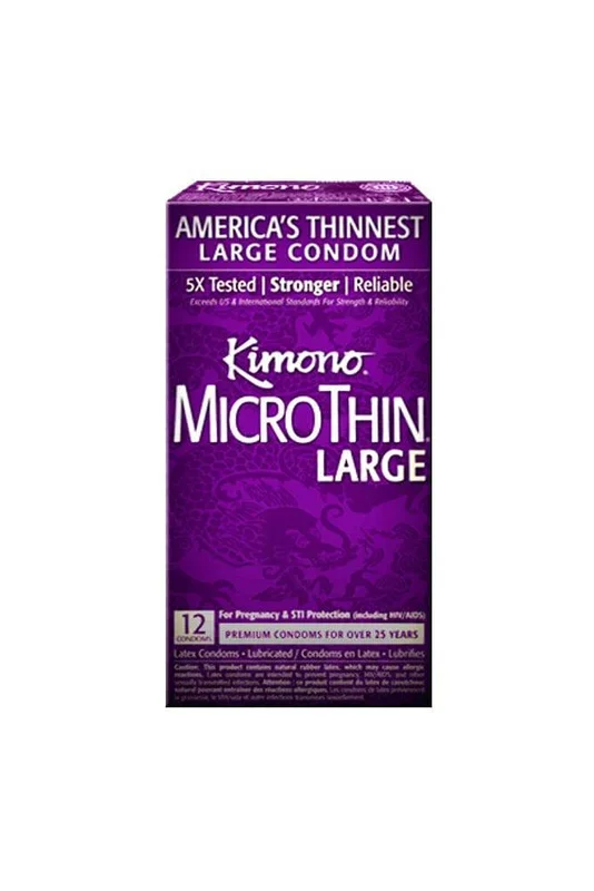 Kimono – MicroThin Large Condom – 12 Pack