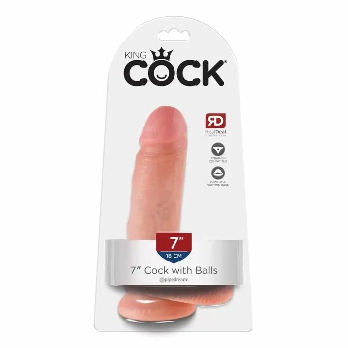 King Cock 7 Inch Dildo with Balls