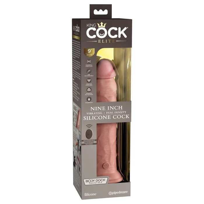 King Cock Elite® Realistic Vibrating Cock 9″ by Pipedream Products®