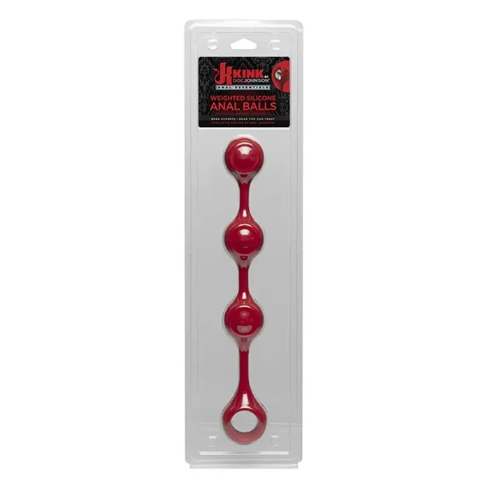 Kink By Doc Johnson Anal Essentials Weighted Silicone Anal Balls