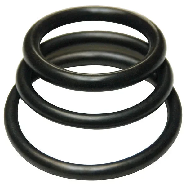 KinkLab Rubber Cock Rings – Rubber Cock Rings – Set of 3 Sizes