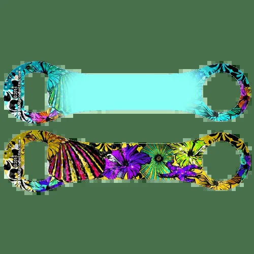 Kolorcoat™ Dog Bone Bottle Opener – Blue Colorful Shells