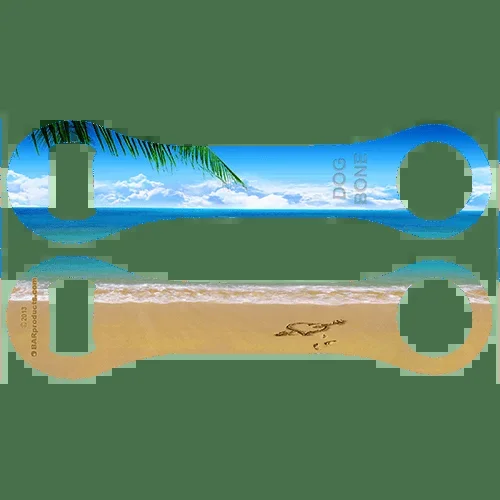 Kolorcoat™ Dog Bone Bottle Opener – Heart in Sand