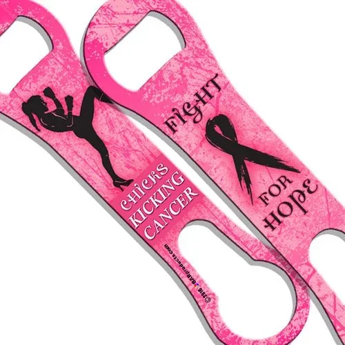 Kolorcoat™ V-Rod® Bottle Opener – Breast Cancer Awareness – Kicking Cancer