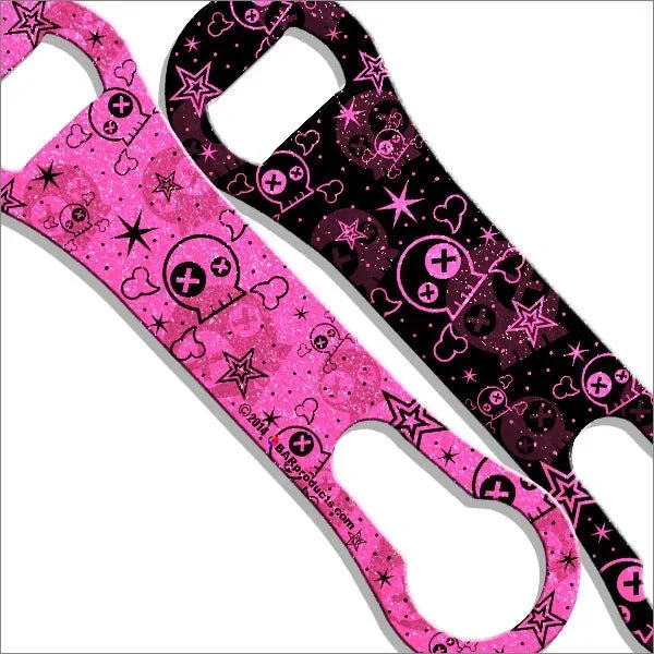 Kolorcoat™ V-Rod® GLITTER Bottle Opener – Cute Skulls