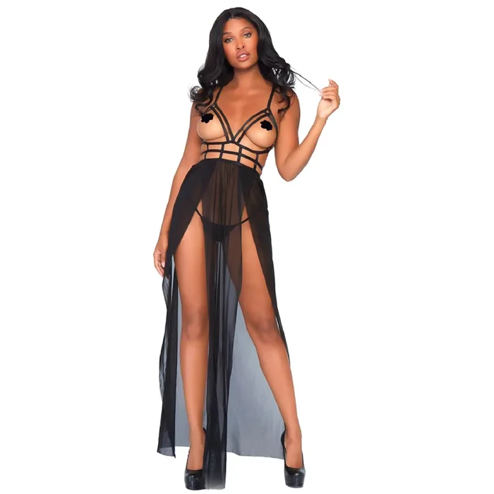 Leg Avenue Maxi Dress with G-String