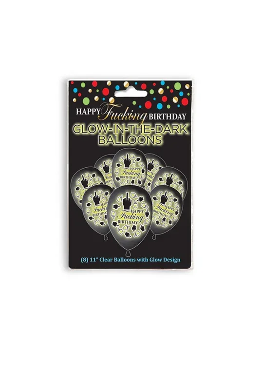 Little Genie – Happy Fucking Birthday Glow In The Dark Balloons