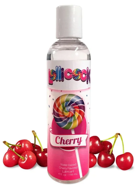 Lollicock Water Based Flavored Lubricant 4oz – Cherry